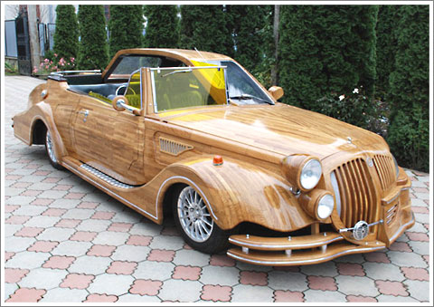 Wooden Half & Half Car